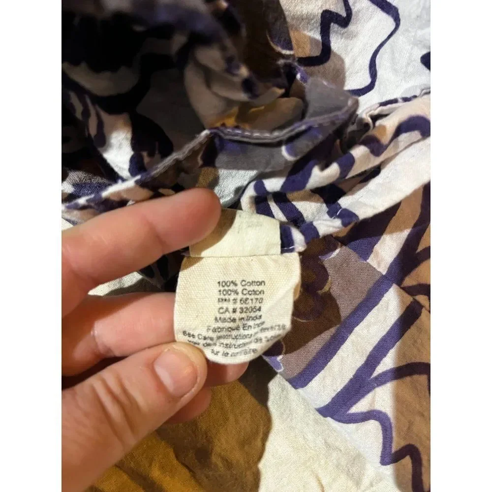 MT urban outfitters duvet set twin with shams India batik purple white reversib